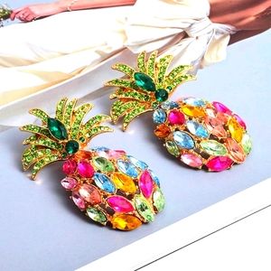 Colorful Pineapple Stud Earrings